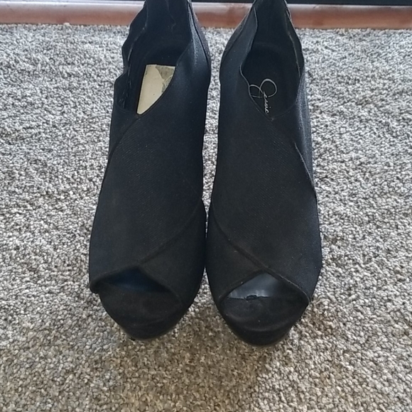 Jessica Simpson Ankle Bootie Peep Toe Platform - Picture 2 of 4